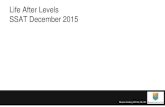 Life After Levels SSAT December 2015 · Bluecoat Academy 2015 SC, NA, VM. KS3 Curriculum September 2015. Life After Levels development work in subject areas started with these questions: