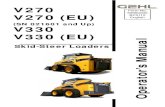 (SN 021601 and Up) V330 V330 (EU) Operator’s Manual...Always keep feet on the floor/pedals when operating loader. CORRECT Never use loader ... The attachments and equipment available
