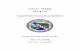 COUNTY OF ERIE NEW YORK Comprehensive Annual Financial … · INTRODUCTION . This report was prepared by the Erie County Comptroller's Office in ... Research for Health in Erie County,