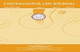 CHOTANAGPUR LAW JOURNALcnlawcollege.org/attachments/CNLC Journal 2017-18 vol 11.pdf · 2020. 3. 7. · CHOTANAGPUR LAW JOURNAL ISSN - 0973-5858 lVol : 11 lNo : 11 l2017-18 Published