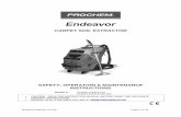 Endeavor - Janitorial Direct · GENERAL FAULT FINDING 17 PARTS DIAGRAMS 18 PARTS LIST 25 PUMP PARTS LIST 28 WAND PARTS LIST 30 ... Prochem reserves the right to either repair, or