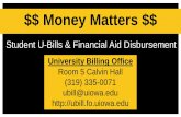 Money Matters - New Student Services · Refunds of Parent Plus Loans can also be issued via direct deposit to the borrower’s designated bank account. The Parent Plus Loan direct