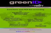 Sanctions and PEP list screening - VIX Verify · 2016. 11. 4. · Sanctions and PEP list screening TRUSTED COMPLIANT CONVENIENT by Thousands of data sources fused into an accurate,