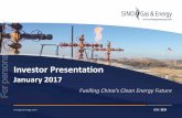 For personal use only - ASX · Investor Presentation January 2017 sinogasenergy.com For personal use only Fuelling China’s Clean Energy Future . ... These statements were not prepared