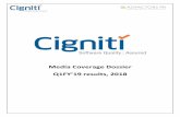 Q1FY’19 results, 2018 · 1. st . Aug, 2018 . Cigniti Technologies Q1FY19 Net Profit at Rs 39.15 Crore News Expert . Cigniti Technologies Limited, a global leader in independent