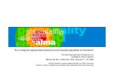 Are computer-generated emotions and moods plausible to humans?gebhard/slides/slides-iva06.pdf · – plausibility check for 24 emotions, and 8 moods – only moods described verbally,
