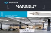 MAKING IT HAPPEN · Arcluce installed over the presentation area. PRACHT LUNA BL CREE CR TROFFER. ARCLUCE CORE. CASE STUDY – FAB9 MAKERSPACE. CASE STUDY – FAB9 MAKERSPACE. THE