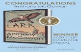 CONGRATULATIONS · 2020. 7. 27. · Anthony McGowan CONGRATULATIONS WINNER 2020 CILIP CARNEGIE MEDAL “Lark is a standalone masterpiece in simple and pared-down storytelling” JULIA