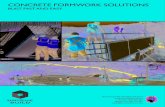 CONCRETE FORMWORK SOLUTIONS · concrete formwork methods. Modules are fabricated from light- ... concrete is poured into the cavities. It is recommended ... During pouring of concrete,