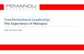 Transformational Leadership: The Experience of Malaysia...2016: -5% GNI per capita (current USD) Launch of ETP We promised to break free from the middle income trap, now we are on