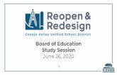 June 26, 2020 Study Session Board of Education...learning Blended Schedules: Elementary 19 Grades TK-2 Grades 3-5 Focus on math, language, and literacy skills with an emphasis on learning