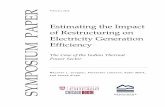Estimating the Impact of Restructuring on Electricity ......Efficiency: The Case of the Indian Thermal Power Sector Maureen L. Cropper, Alexander Limonov, Kabir Malik, and Anoop Singh