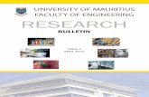 UNIVERSITY OF MAURITIUS · Renewable and energy efficiency technologies, Energy auditing and management, Sustainability and climate change, Ecological infrastructure and buildings,