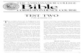 TEST TWO - Herbert W. Armstrongherbert-w-armstrong.com/bible_study/32 Lesson course/AC Bible CC … · exact score, will be returned to you. A score of 75 percent or above is a passing