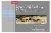 Lower Modi Khola Hydroelectric Project (20 MW) Report 2071.pdf · 2020. 9. 8. · 1 | P a g e Lower Modi Khola Hydroelectric Project (20 MW) Parbat District, Western Nepal Mangsir
