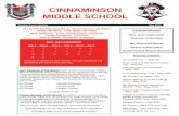 CINNAMINSON MIDDLE SCHOOLERB Testing Schedule (For consideration in advanced clas-ses next year) Reading ERB: 5th Grade-May 16th 6th Grade-May 5th 7th Grade-May 18th Math ERB: 5th