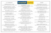 FOOD MENU - Swedish Tarts · butter + your choice of condiments BANANA BREAD vanilla ice cream, maple syrup DAGENS OMELETTE rhubarb compote, walnuts CRUMPETS blueberry mascarpone,