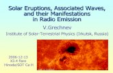 Solar Eruptions, Associated Waves, and their ......Hinode/SOT Ca H . Solar Eruptions •Associated Phenomena –Flare Emissions –Energetic Particles –Coronal Mass Ejections –Waves