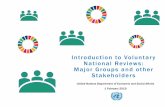 Introduction to Voluntary National Reviews: Major Groups ... · 18 21 26 18 13 5 12 3 AFRICA AP EEG LAC WEOG STATUS OF VNRS 2016 - 2019 ... national level, dissemination •Conclusion