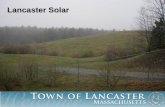 Lancaster Solar - CMRPC...Lancaster Solar. Presentation Overview • Background Information • Why Solar? • Site Selection • Site Details • Ownership model • Management •