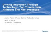 Driving Innovation Through Technology: Top Trends, New … · 2012. 4. 19. · Driving Innovation Through Technology: Top Trends, New Attitudes and Next Practices Jackie Fenn, VP