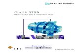 Goulds 3299 - Lenntech · Goulds Model 3299 Heavy Duty Lined Pumps for Chemical Services n Capacities to 425 GPM (95 m3/h) n Heads to 490 feet (149 m) n Temperatures to 360°F (180°C)