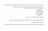 LEGISLATIVE APPROPRIATIONS EQUEST · 3.B. Rider Revisions and Additions Request 3.B. Page 1 Agency Code: 743 Agency Name: The University of Texas at San Antonio Prepared By: Tammy