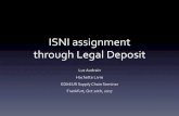 ISNI assignment through Legal Deposit pdfs/Supply chain 2017/ISNI and Legal Deposit.pdf â€“ Videograms