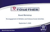 Board Workshop September 9, 2020 Re-engagement of ......• Tryout Components: Cheer, Dance, and Jumps • No Dance Components Involving Group Contact • No Mats, Stunting, Building,