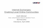 Internet Exchanges: Enabling Local Online Communities · Multiple data centres in London metro area 1998 Over 1Gb/s traffic 1999 ... Does not move traffic between cities or countries