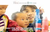 HALF THE SKY FOUNDATION AUSTRALIA ANNUAL REPORT 2016 …€¦ · full-time staff member, and became a Public Benevolent Institution effective from December, 2016. Most vitally though,