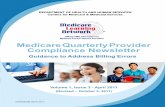 Medicare Quarterly Provider Compliance Newsletter - CMS · 2011/10/5  · Report, A-04-04-00008, dated 1 Medicare Quarterly Provider Compliance Newsletter–Volume 1, Issue 3–April