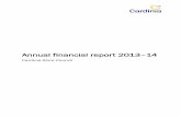 Annual financial report 2013–14...Annual financial report 2013–14 Cardinia Shire Council .... Sources of Council revenue. Surplus/(deficit) for the year, which is the equivalent