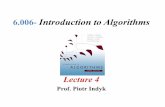6.006- Introduction to Algorithms · 6.006- Introduction to Algorithms Lecture 4 Prof. Piotr Indyk. Lecture Overview • Review: Binary Search Trees ... LEFT-ROTATE(1) 1 2 3 . Insertions