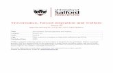 Governance, forced migration and welfareusir.salford.ac.uk/12776/2/GOVERNANCE_FM_AND_WELFARE.pdf · forced migrants. This has been accompanied by willingness on the part of the state
