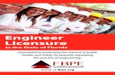 Engineer Licensure...take the second exam in the licensure process, the PE Exam. This is the second and final part to becoming licensed in Florida. When you pass the PE Exam, you will
