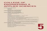 COLLEGE OF ENGINEERING & APPLIED SCIENCES … · systems engineering design; arts, humanities & social sciences; and entrepreneurship. The math & science sequence teaches fundamental