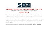 STEPHEN BALARAM ENGINEERING PVT. LTD.3.imimg.com/.../LG/MY-3204293/stephenbalaramengineering.pdf · 2020. 1. 18. · STEPHEN BALARAM ENGINEERING PVT. LTD. “The Reliable Source for
