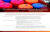 Fire Marshal and code Official’s Boot camp marsh… · Fire Marshal and code Official’s Boot camp: JAnUARY 19–D eceMBeR 14, 2017 Hazardous Materials requirements of the international