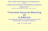 Triennial General Meeting Of ILASS-Int.€¦ · 7. Authorization of writing about “History of ICLASS”, Assignment of chief editor (Prof. Norman Chigier) 8. Negotiation with ILASS-Japan