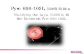 Pyro 650-103, 550SX Edition - Mikado USAshop.mikadousa.com/assets/images/Pyro 650-103L 550SX Edition.pdf · Modifying the Logo 550SX to fit the Kontronik Pyro 650-103L Parts Needed