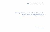 Requirements for Electric Service Connection REV. DATE... · 1 week . 4 weeks ; 2 weeks . Temporary power – simple (single-phase, overhead, 400 A or less) 1 week . Not applicable