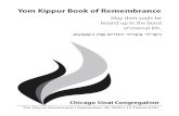 Yom Kippur Book of Remembrance - chicagosinai.org · Walter Becher Anne D. Bear Belle Bear Shirley Caroline Bear Theodore Bear Walter N. Bear Helen W. Beck Dr. Richard L. Beissinger