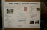 University of North Carolina at Greensboro the Campus Scholarship... · Creating the Campus Scholarship Bibliography is a challenge. New categories may be added or changed from year