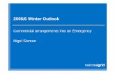 Commercial arrangements into an Emergency Nigel Sisman€¦ · The Winter Outlook ... . the Winter Outlook Report indicates that there may be a requirement for demand side management