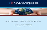 WE VALUE YOUR BUSINESS! U.S. VALUATIONS · NEW YORK BUSINESS VALUATIONGROUP, Inc Business Appraisal & Valuation Consulting Services “You be the judge”. U.S. Valuations is one