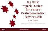 Big Data: 'Special Sauce' for a more Customer-centric Service Desk · 2018. 3. 9. · Jive’SoXware’ salesforce.com’ Xactly’ Paint.NET’ Business Educaon Entertainment Games