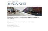 DUNLOP STREET CORRIDOR IMPROVEMENTS - Barrie Hall/environmental-assessment-studies... · Dunlop Street to two-way traffic, convert Clapperton Street to one-way southbound, minor geometric