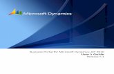 Business Portal for Microsoft Dynamics GP 2010 User’sGuide · USER’S GUIDE i Contents Introduction..... .....1 What’s in this manual..... .....1