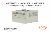 PROCON Hajtástechnika Kft. - V3D-VLD-VHD frequency … · 2016. 2. 9. · H - I - J FREQUENCY CONVERTERS INSTRUCTION MANUAL - 4 - Thank you for having decided in favour of PROCON